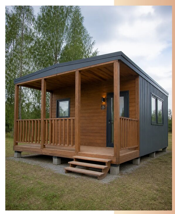 Бытовки с верандой для дачи в Сорочинске по цене от 154920 р. | БытовкаПрофи-Срч
